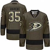 Glued Anaheim Ducks #35 Jean-Sebastien Giguere Green Salute to Service NHL Jersey,baseball caps,new era cap wholesale,wholesale hats